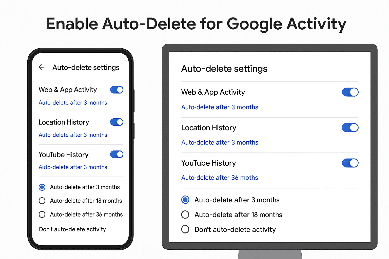 Delete Google Activity History