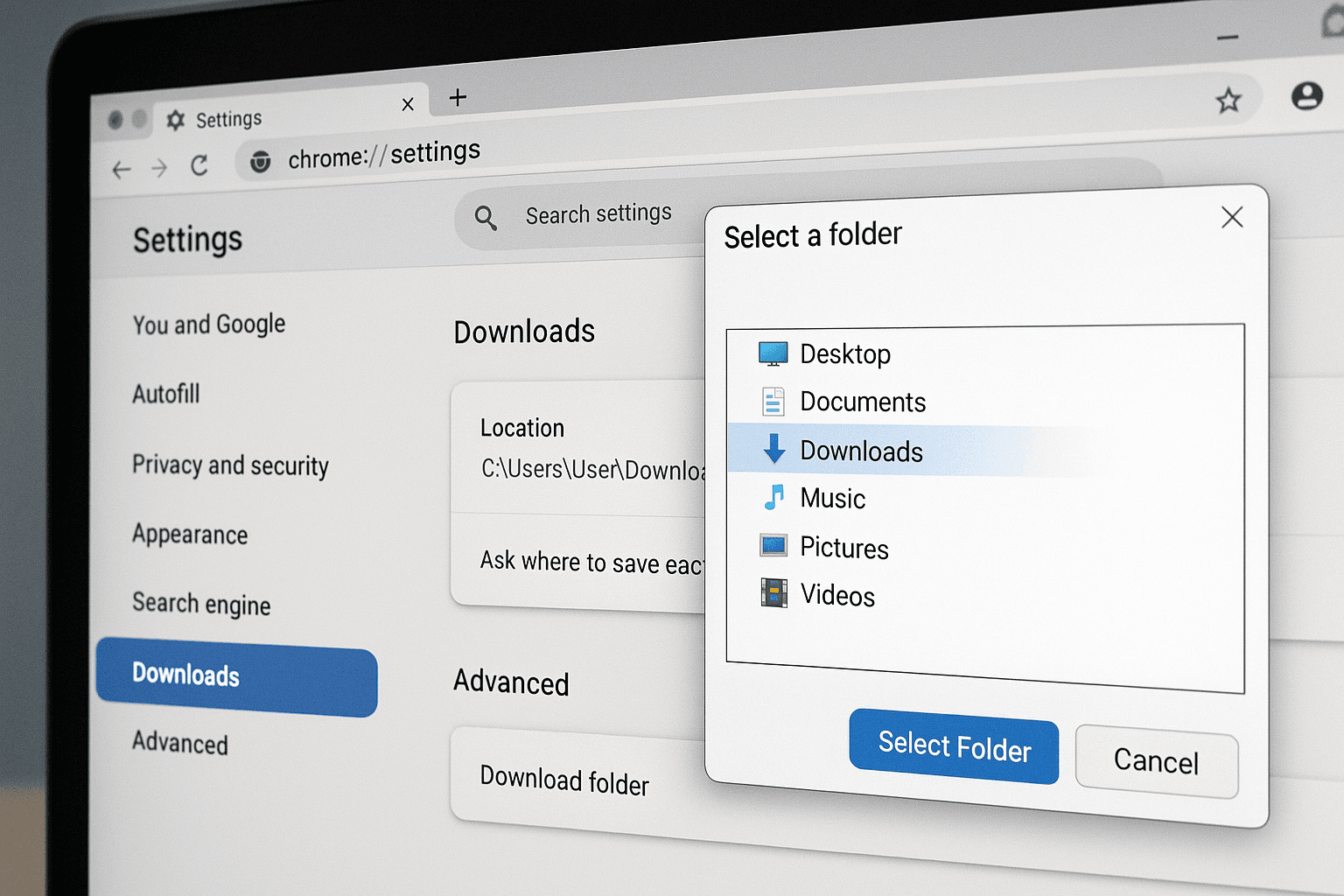 How to Change the Download Location on Google Chrome