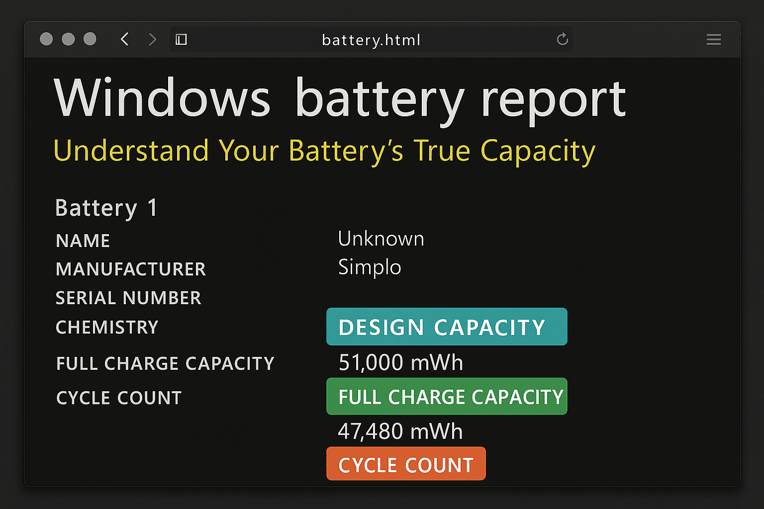 How to Check Laptop Battery Health