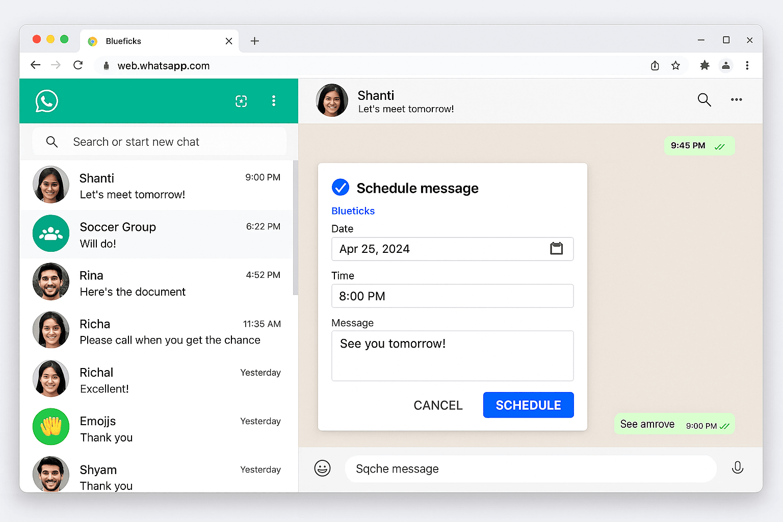 How to Schedule Message on WhatsApp