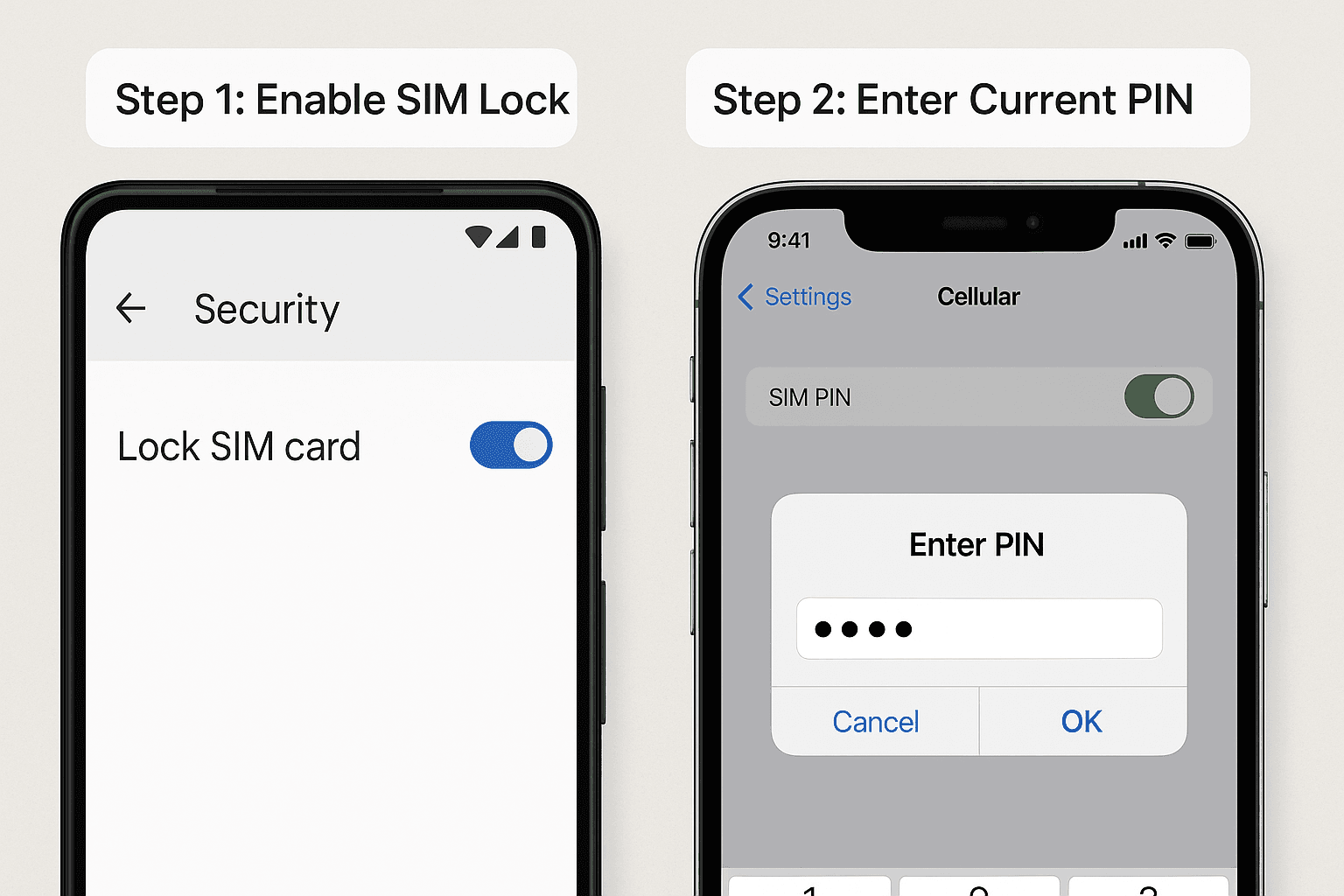 Set Up SIM Card Lock