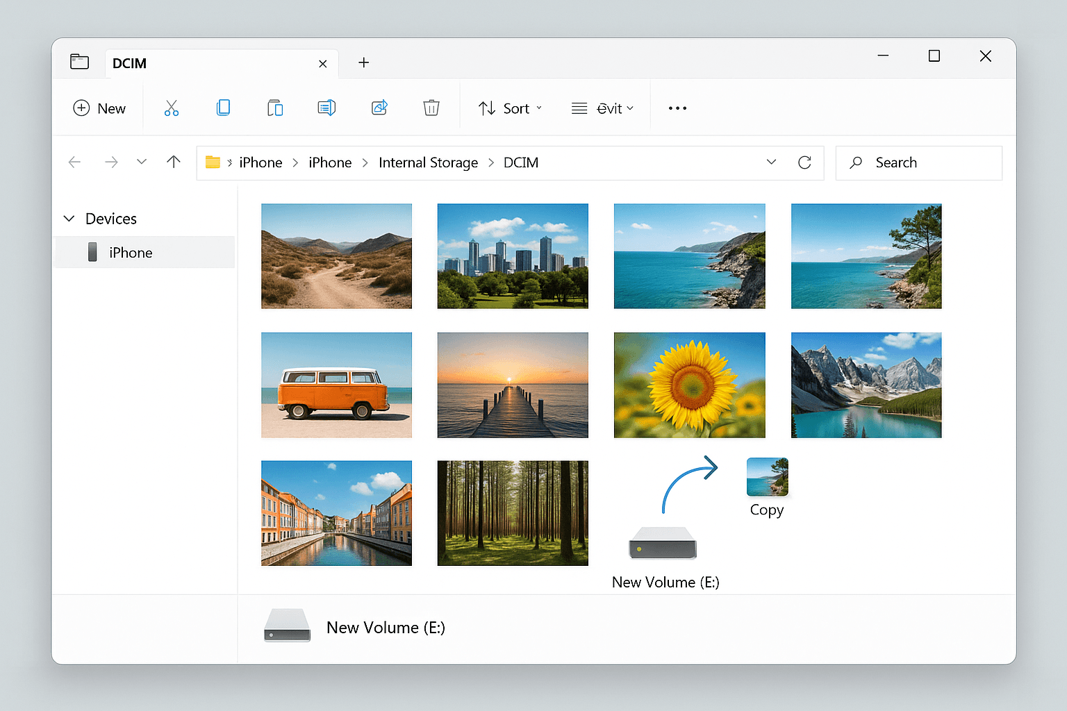 Transfer Photos from iPhone to External Drive