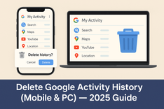 Delete Google Activity History