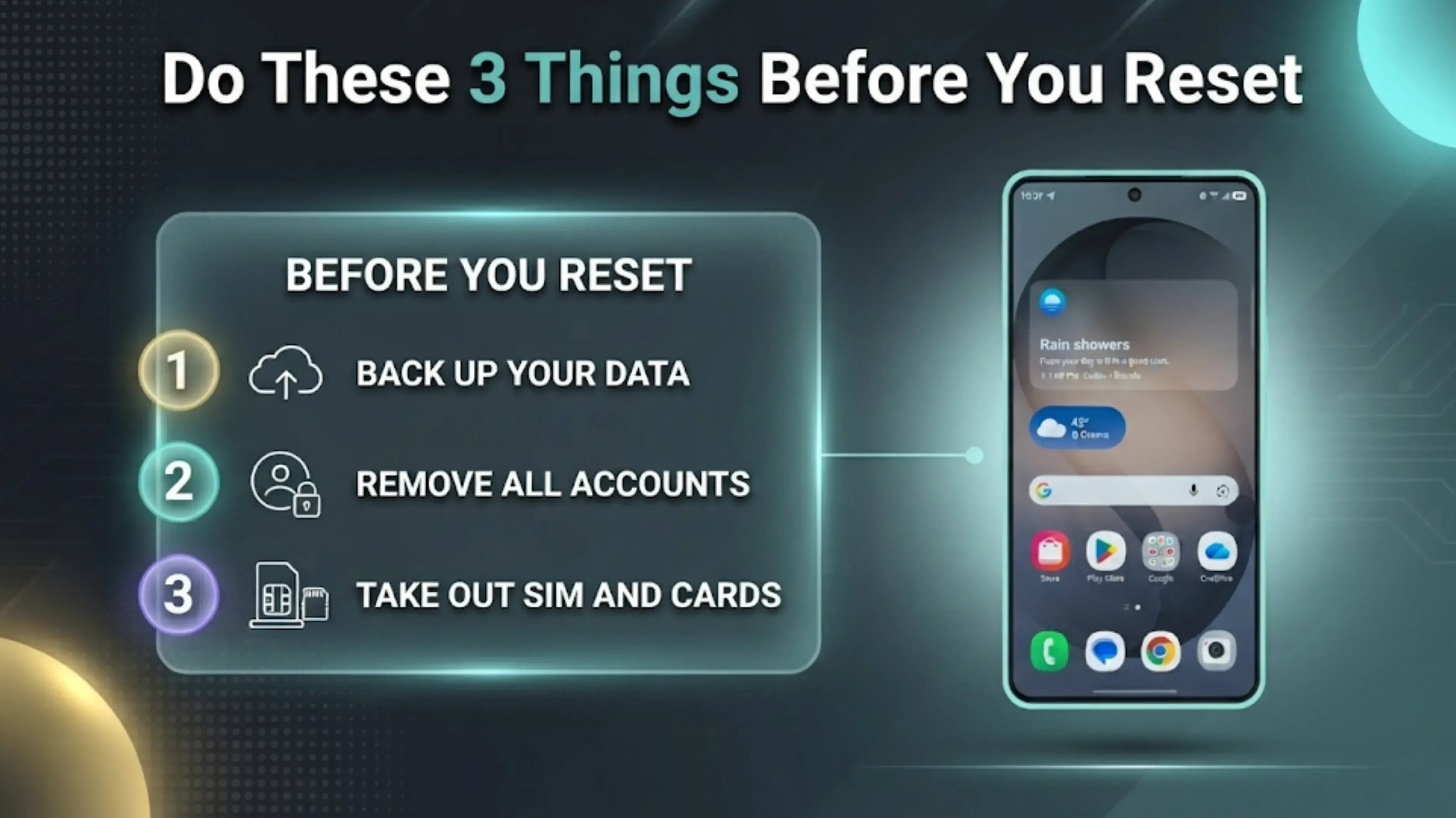 3 things to do before reset