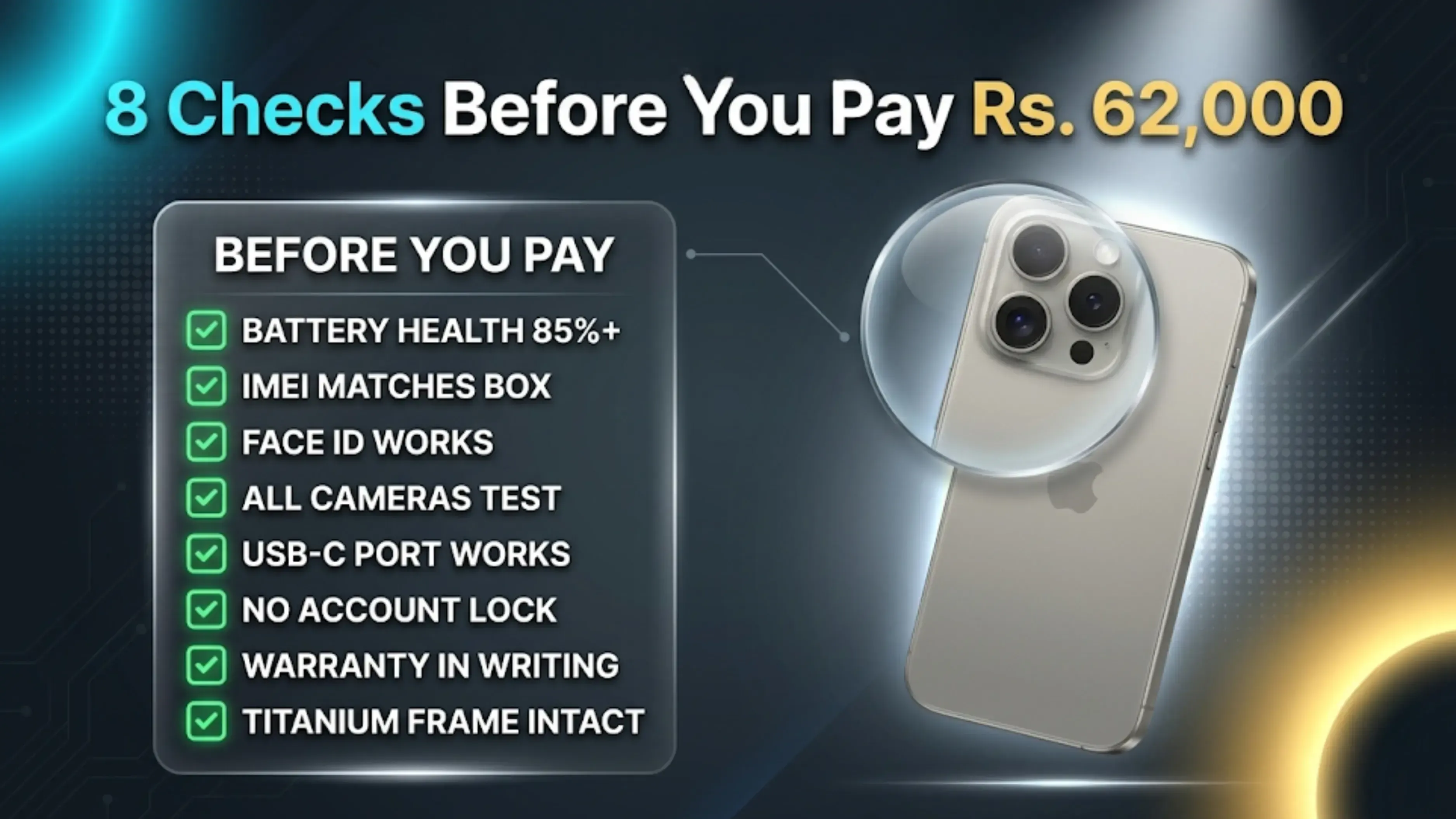 8 Checks for Refurbished iPhone 15 Pro