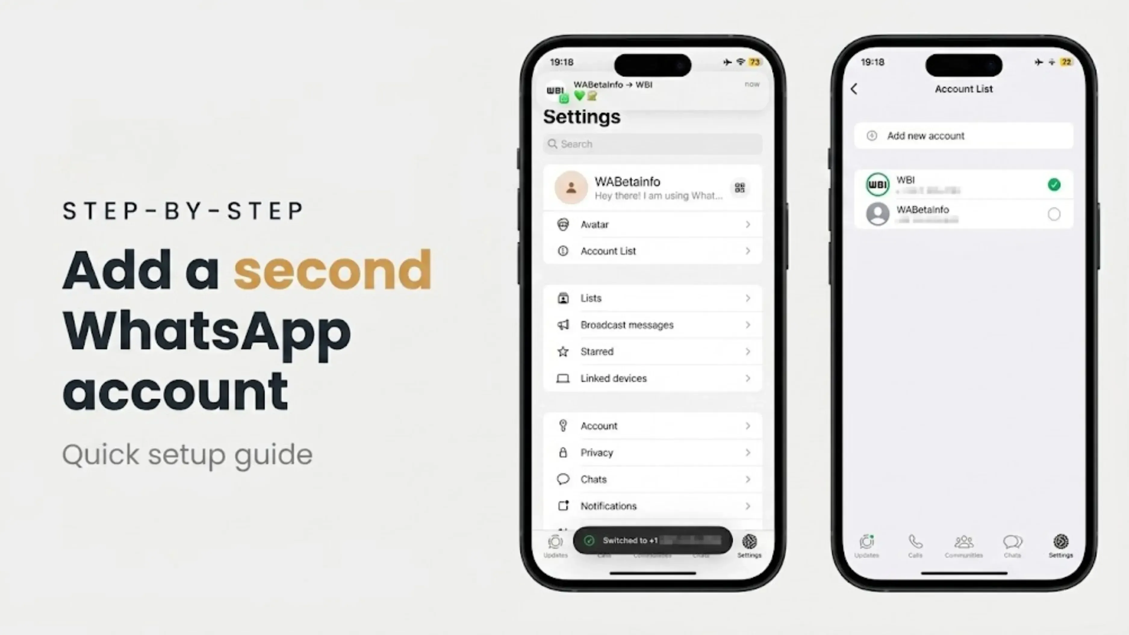 Add a Second WhatsApp account