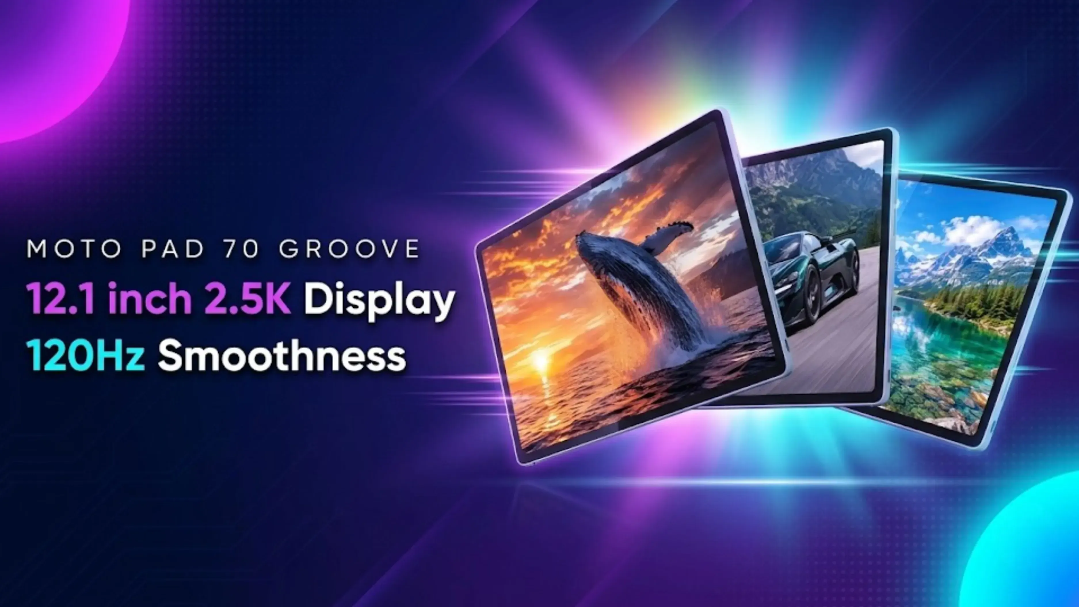 Moto Pad 70 Groove Display