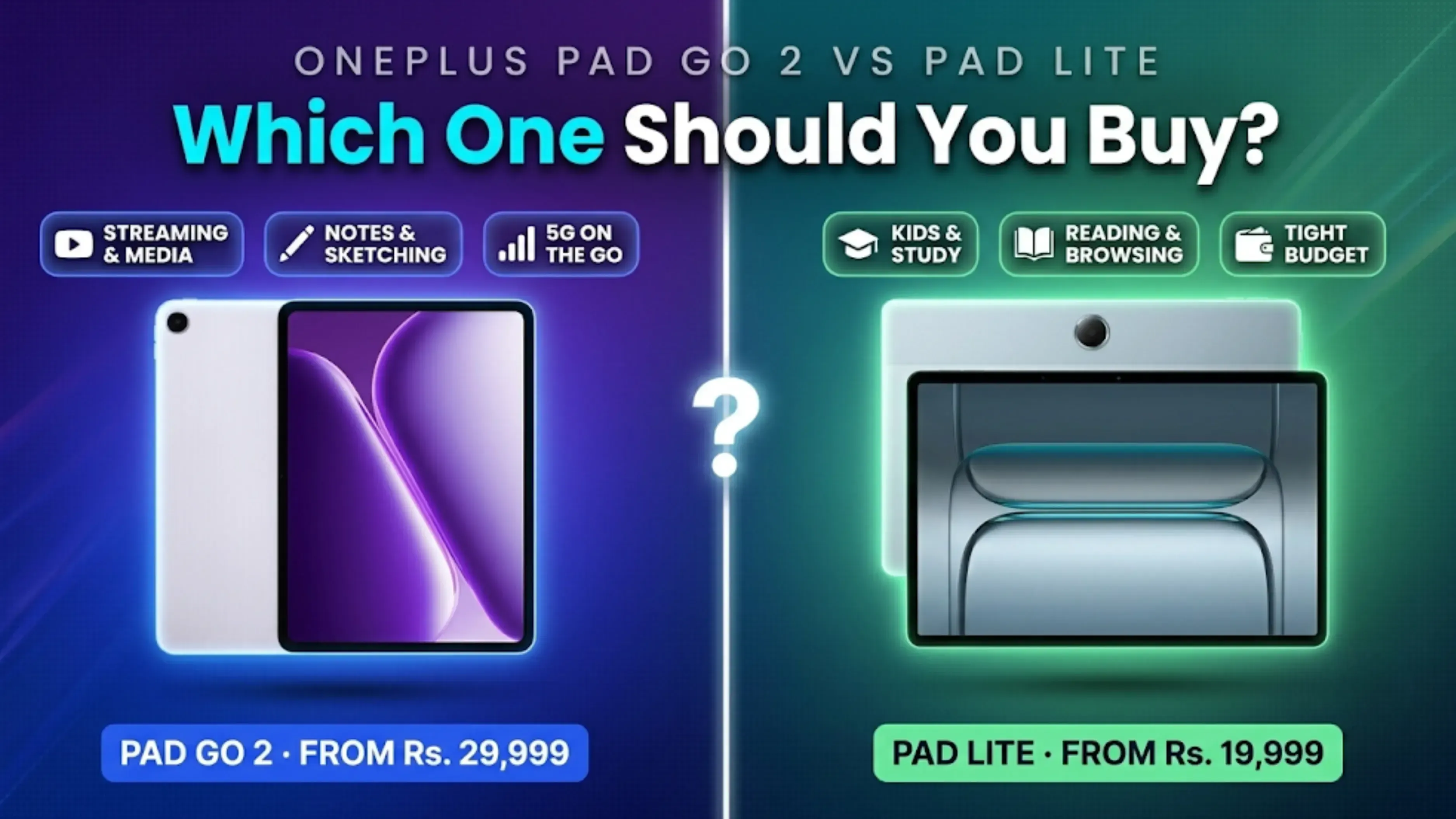 OnePlus Pad Go 2 and OnePlus Pad Lite Price