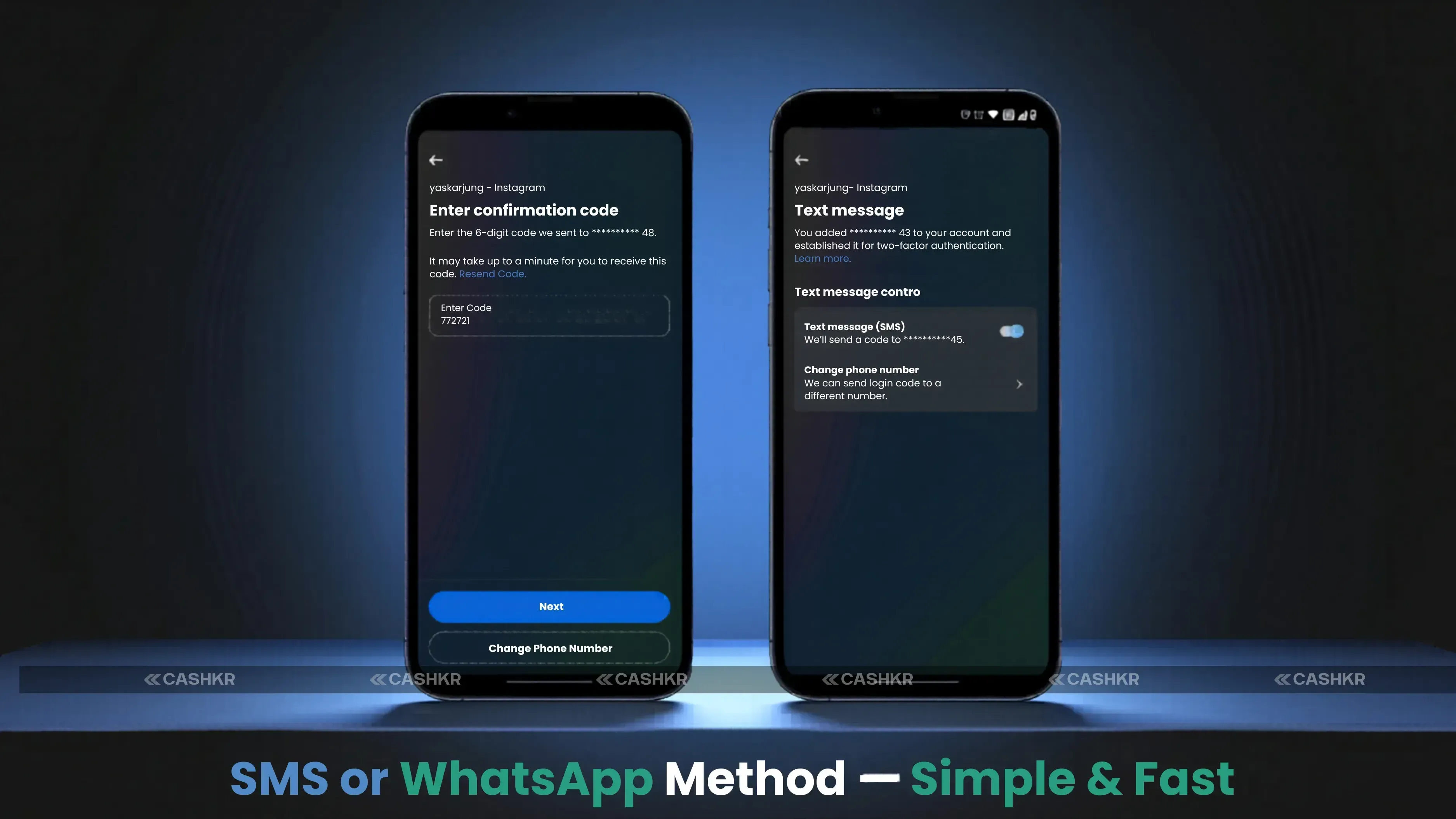SMS or WhatsApp Method