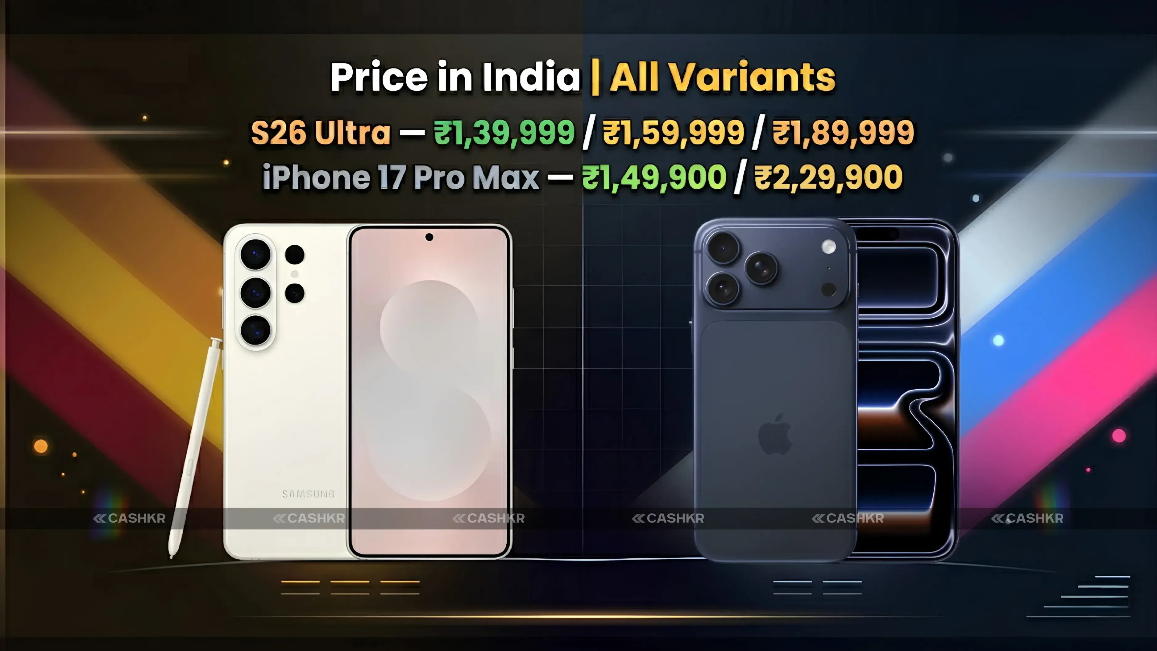 Samsung Galaxy S26 Ultra vs iPhone 17 Pro Max Price