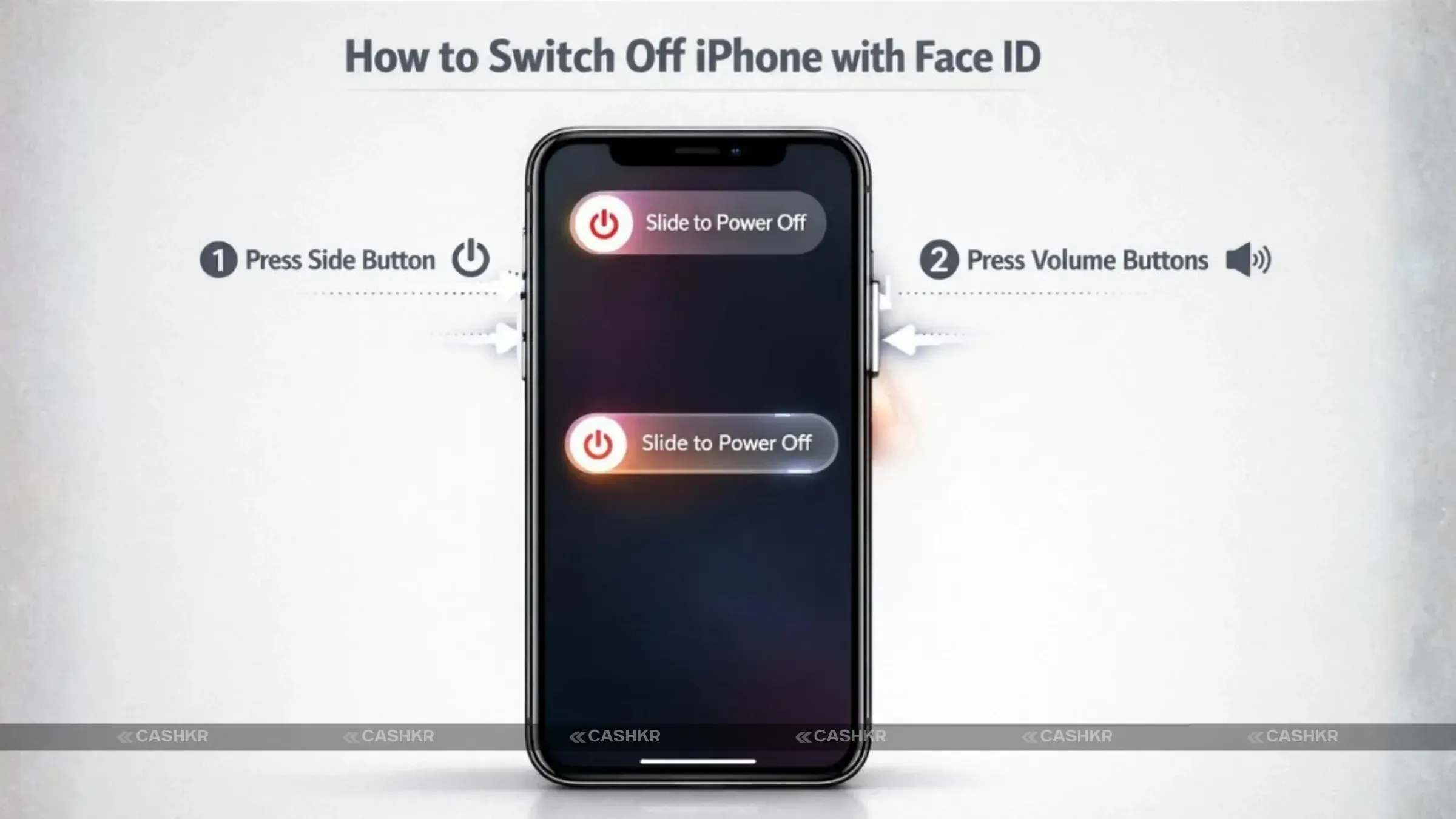 Switch off iPhone with Face ID