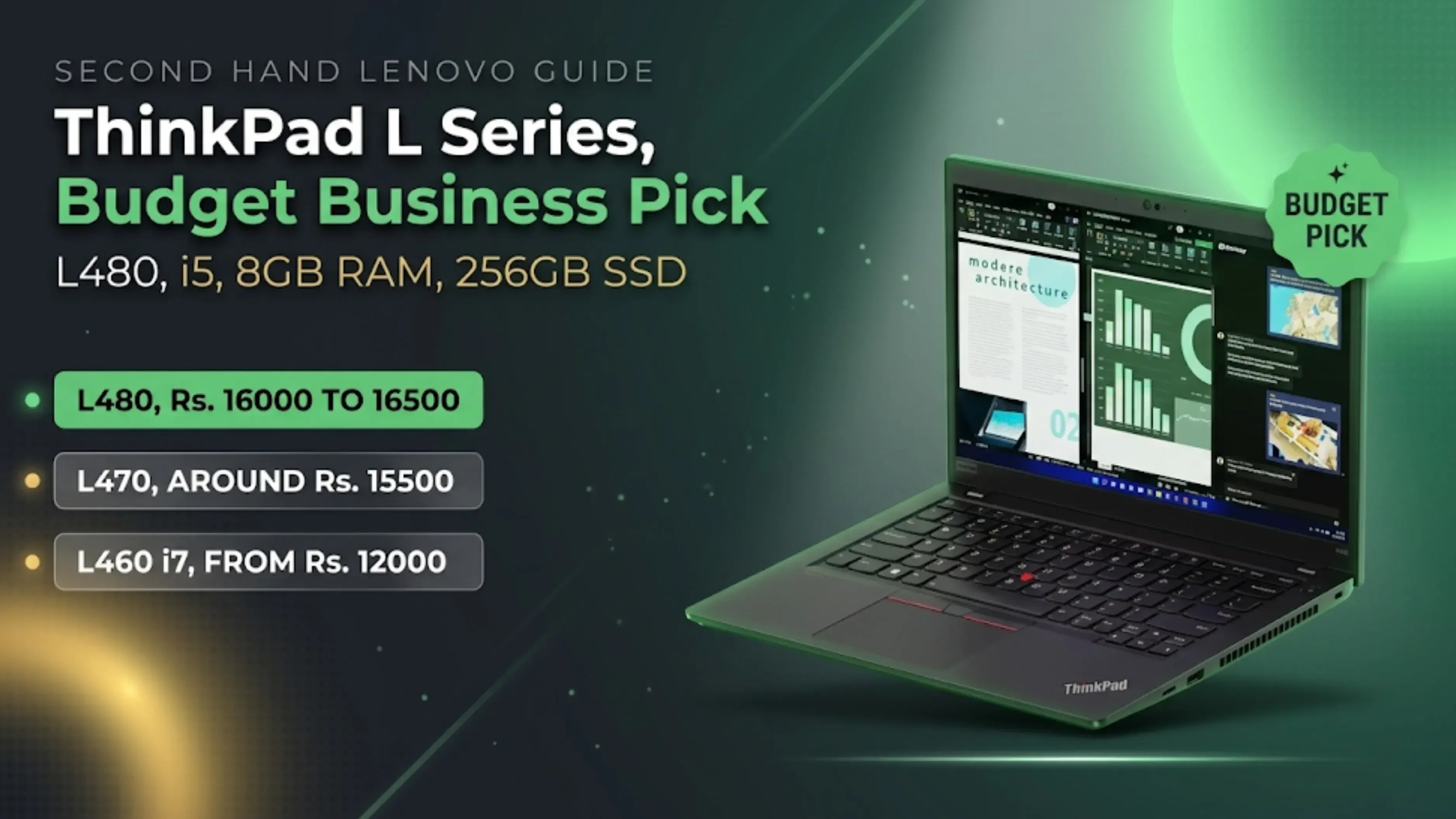ThinkPad L Series Second-Hand Lenovo Laptop Price 