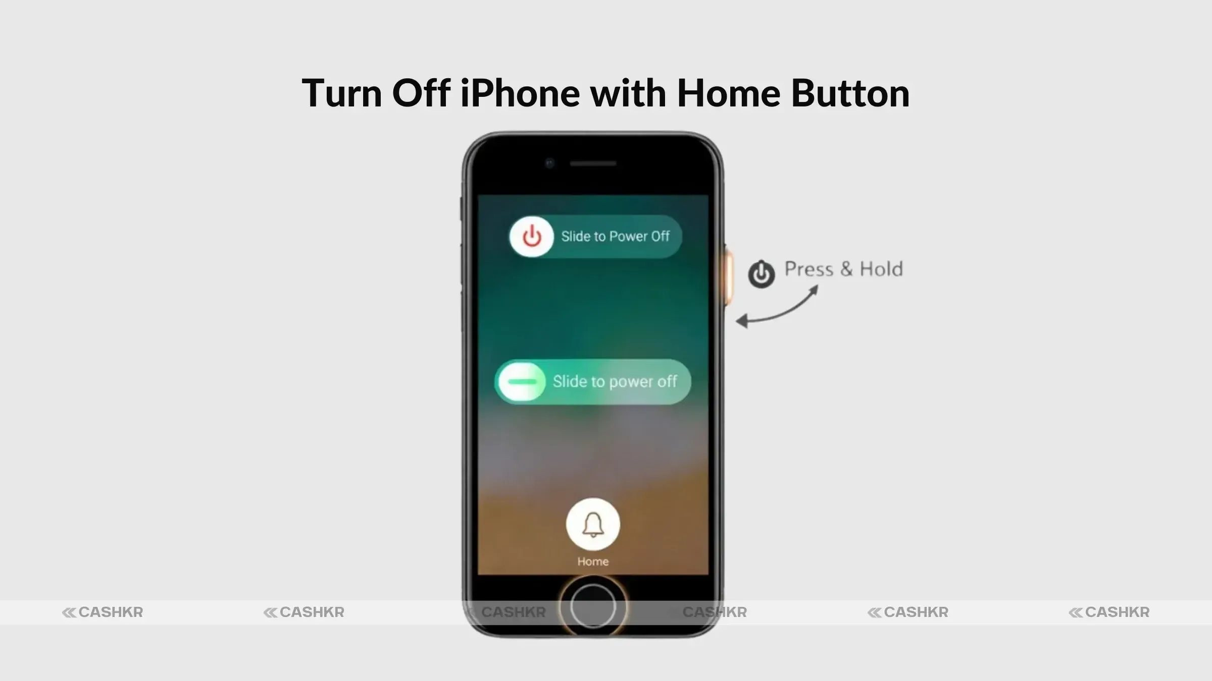 Turn off iPhone with Home Button