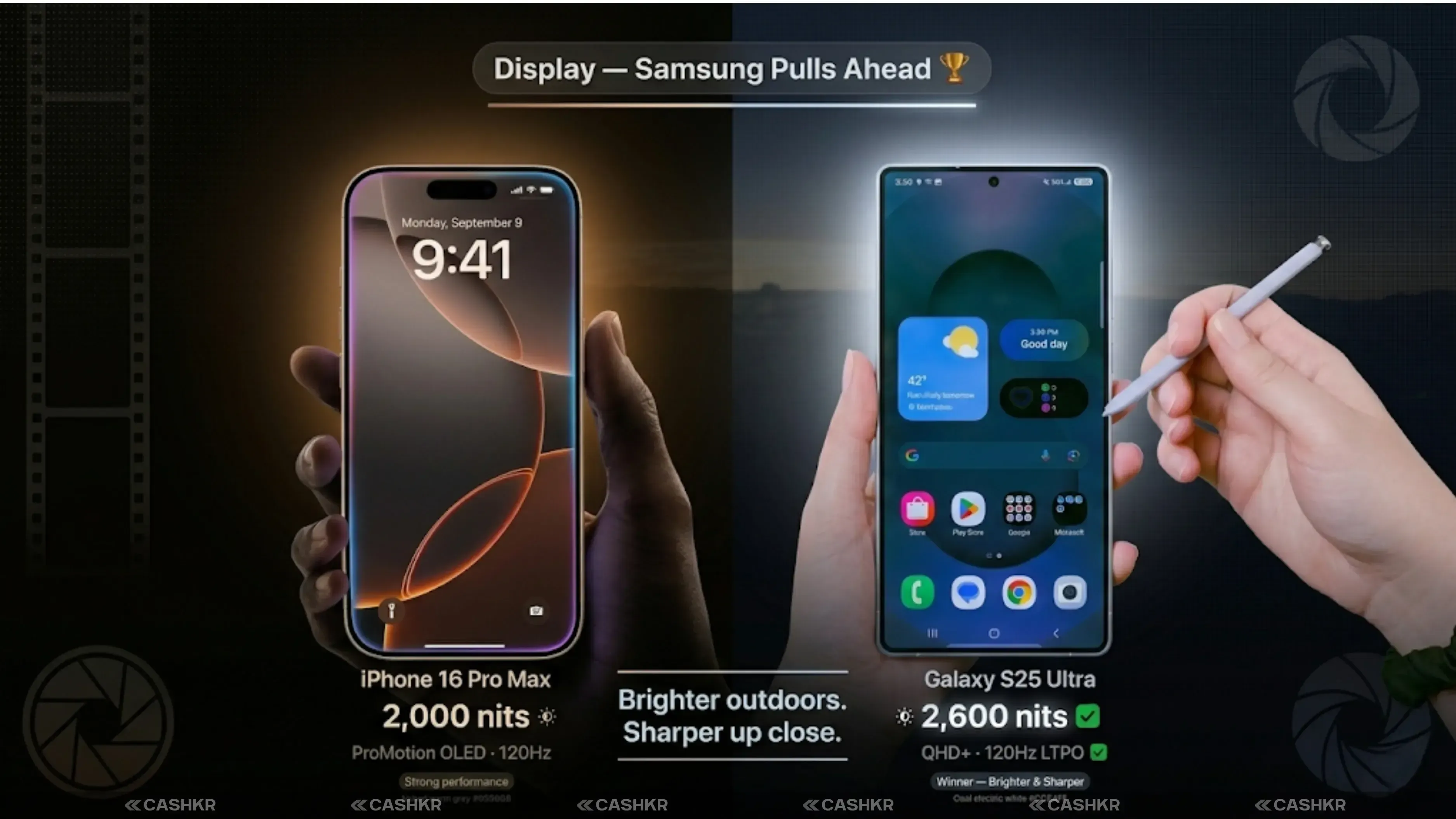 iPhone 16 Pro Max vs Samsung Galaxy S25 Ultra Display