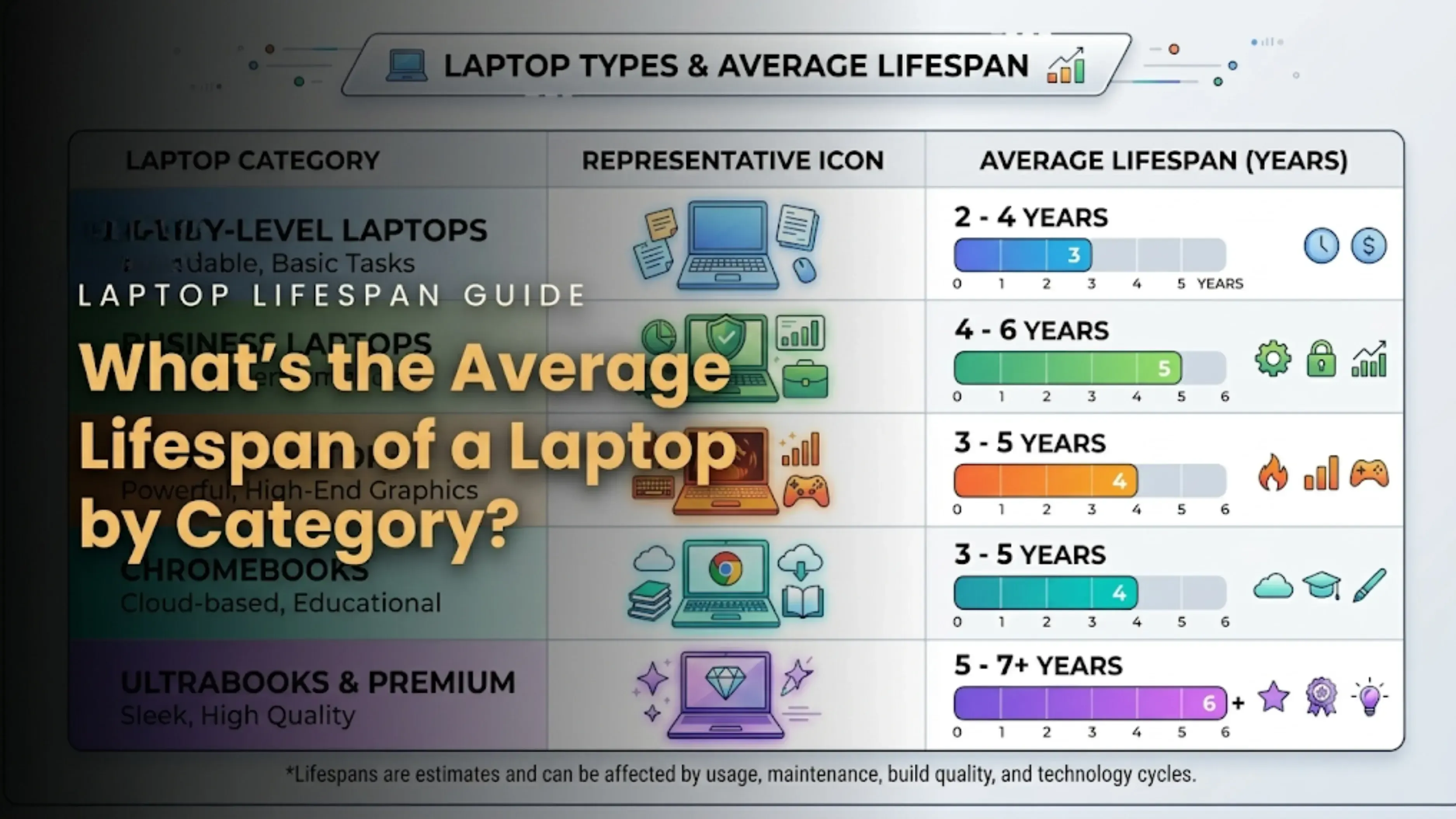 lifespan according to category